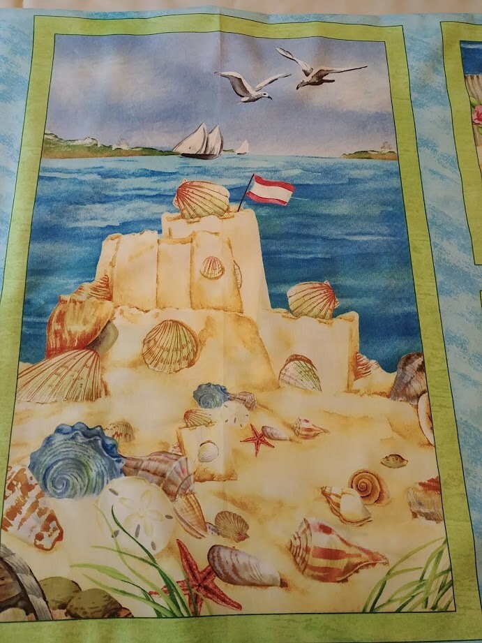 Fabric Beach Theme Quilt Blocks Cotton Fabric Etsy