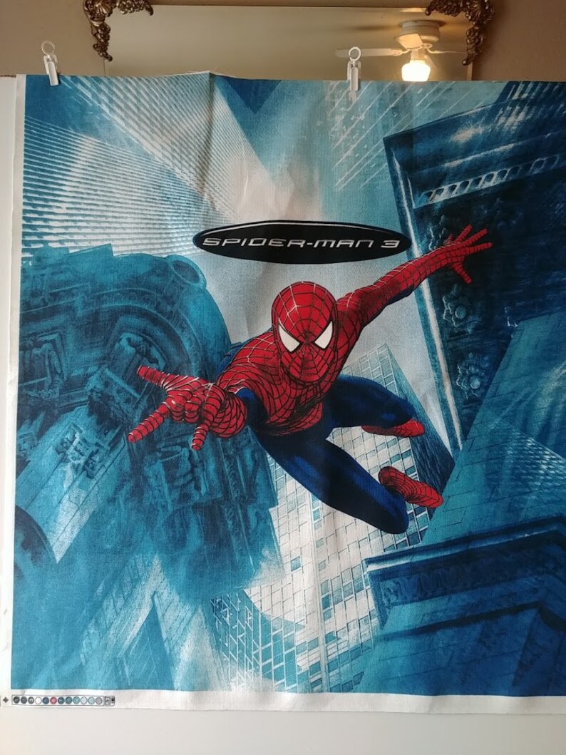Fabric Spiderman Fabric Panel Etsy