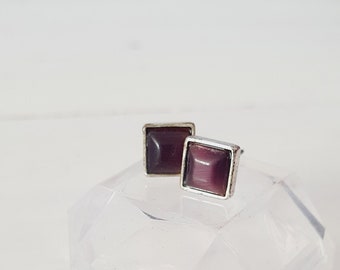 Amethyst Quadrat Vintage Ohrstecker