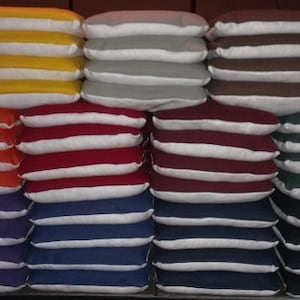 8 dual resin filled Stop and Go all weather cornhole bags PRO style - duck/suede