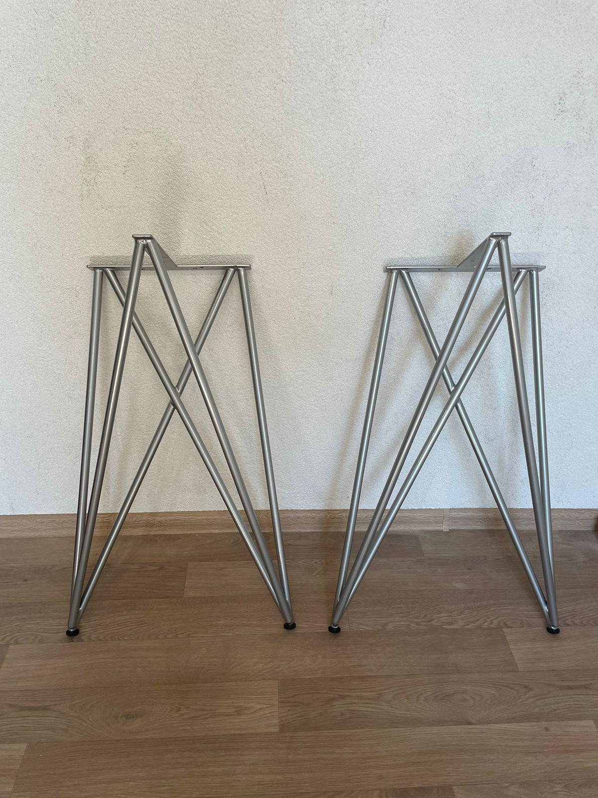 Chrome table legs vintage