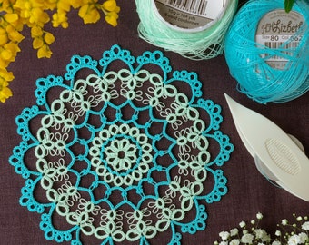 Tatting lace Pattern soda pop doily[PDF file Downlode]