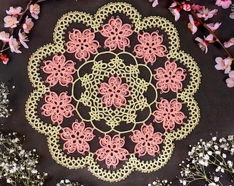 Tatting Pattern Sakura Doily 2 [PDF file Downlode]