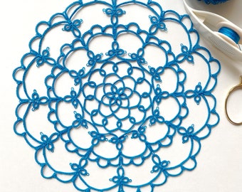 Tatting lace Pattern Cornflower Doily[PDF file Downlode]