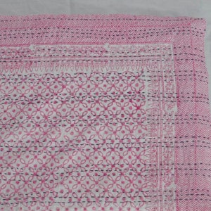 Handmade Kantha Quilt Kantha Bedspread, Indian Kantha Throw, Indian Cotton Kantha Quilts, 100% cotton, Handblock Kantha Quilt, Cotton Gudari