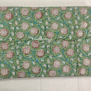 New Hand block Print Kantha Quilt Indian Kantha quilt Kantha Bedspread Kantha Blanket Gudari Queen And Twin Size Kantha