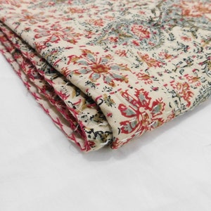 Vintage Kantha Quilt Indiase Kantha Quilt Kantha Bedcover Katoenen deken Gudari afbeelding 4