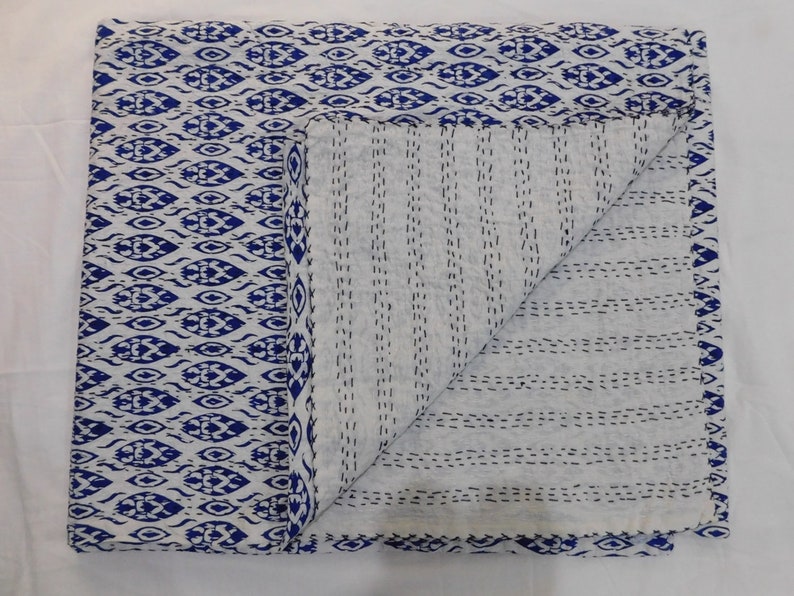 100/% cotton Handmade Kantha QuKantha Cotton Gudari Indian Kantha Throw Indian Cotton Bedspread Kantha Quilts Handblock Kantha Quilt