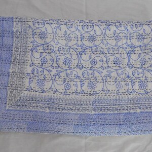 Handmade Kantha Quilt Kantha Bedspread, Indian Kantha Throw, Indian Cotton Kantha Quilts, 100% cotton, Handblock Kantha Quilt, Cotton Gudari
