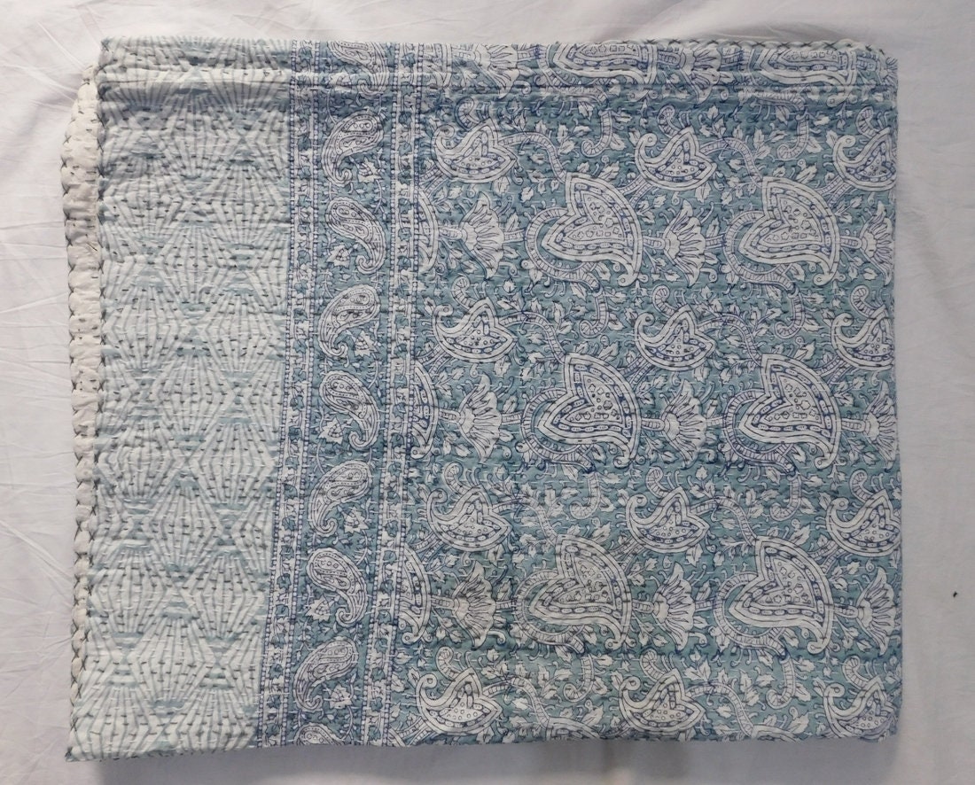 Handmade Kantha Indian Kantha Bedspread Throw Indian Cotton | Etsy