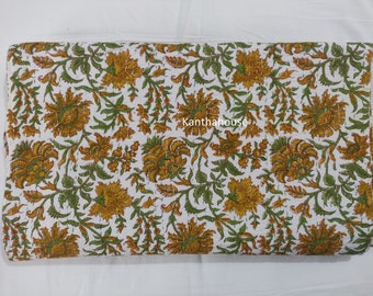 Indiase kantha-quilt: handgemaakte katoenen sprei met blokprint