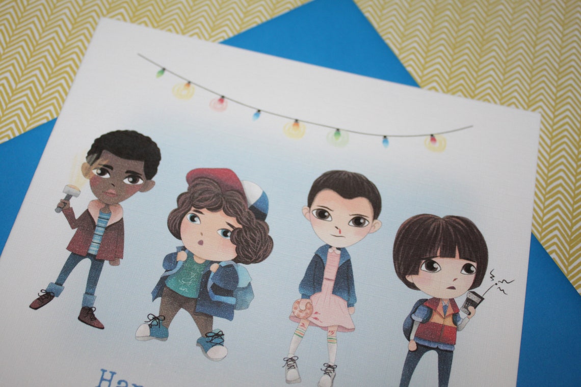 Handmade Personalised Stranger Things Birthday Card Any Age | Etsy