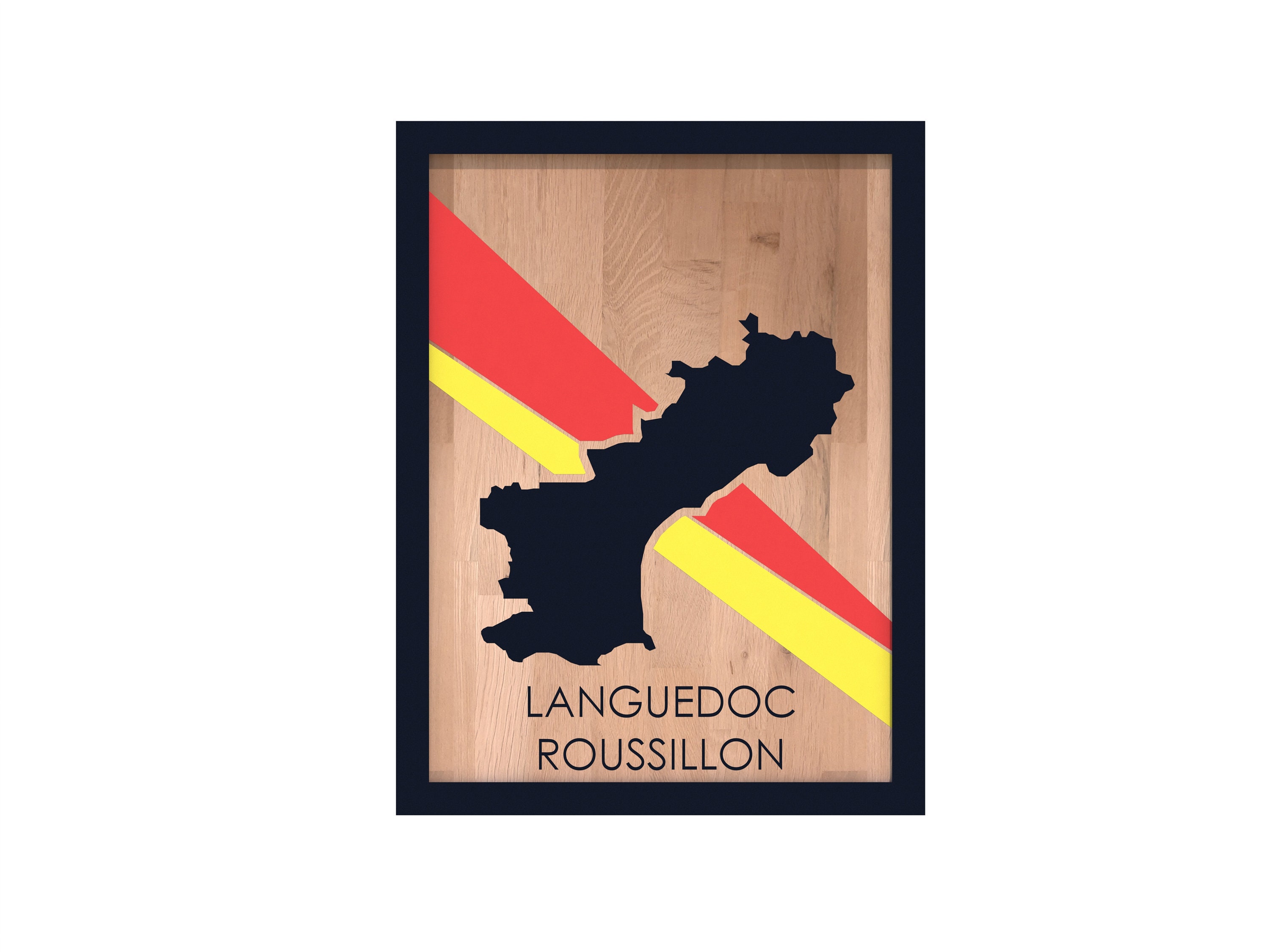 Tableau Région Languedoc Roussillon sur Bois