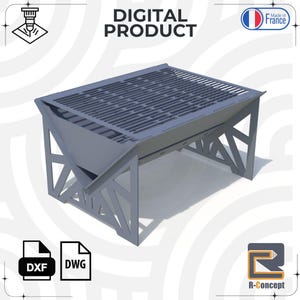 Barbecue, BBQ, brazier, grill DXF file for CNC plasma laser cutting to make your own barbecue DIY