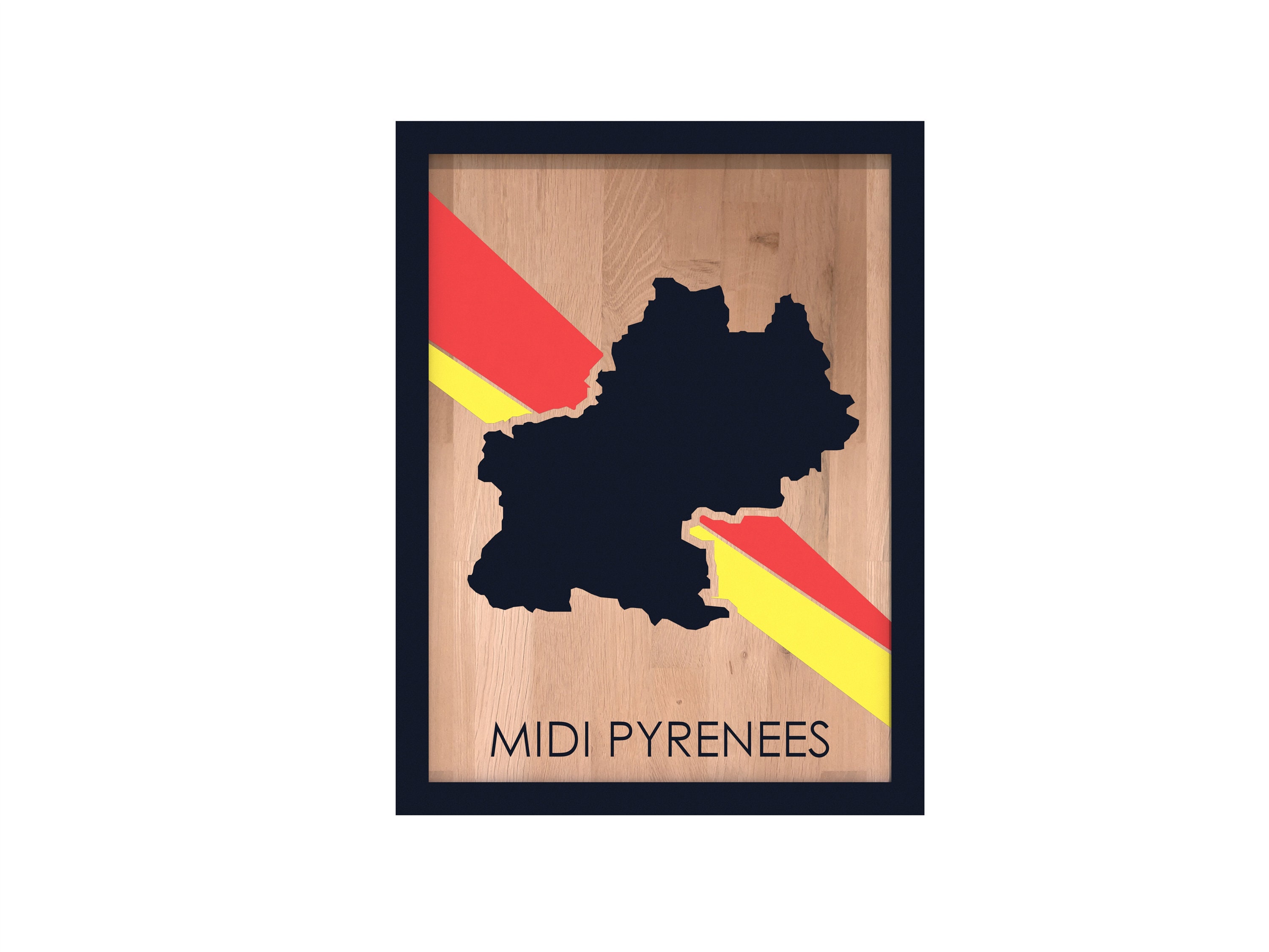 Tableau Région Midi-Pyrénées sur Bois