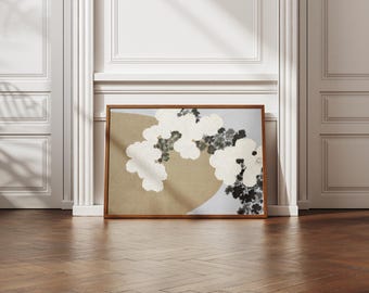 Kamisaka Sekka japanskt blommigt träsnitt: Wabi-Sabi-konst (digital nedladdning, PDF-filer)