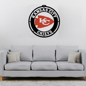 Kansas City Chiefs metal wall art.