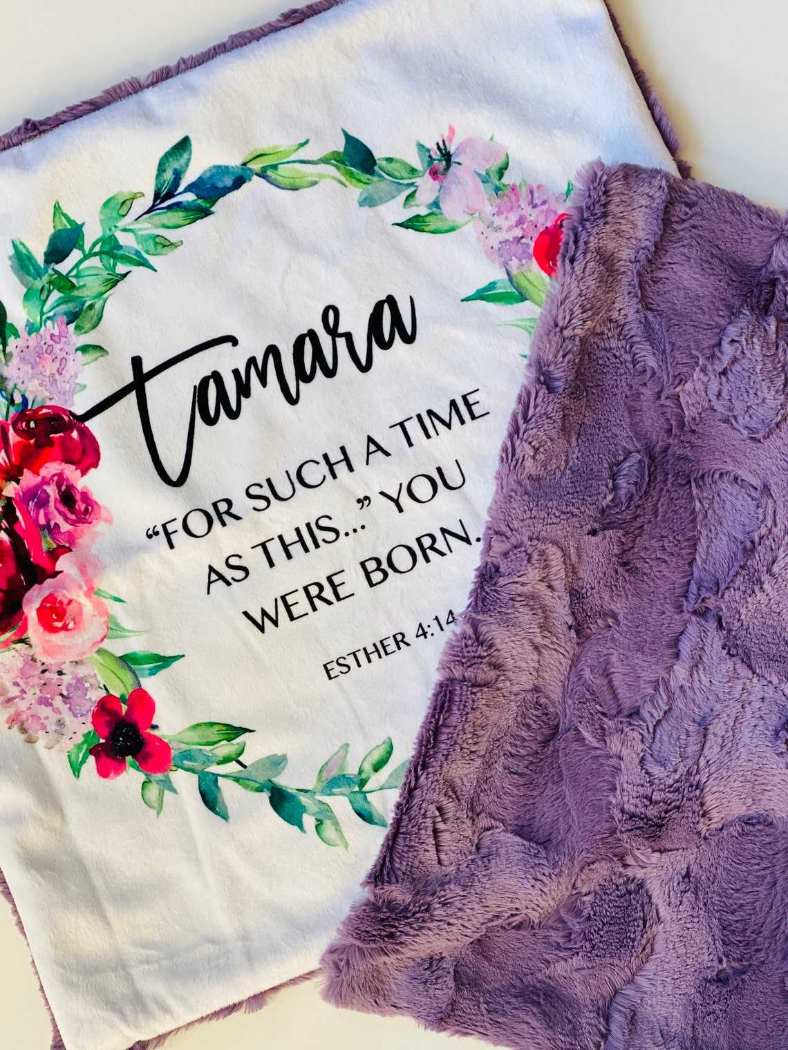 Personalized Scripture Baby Blanket Set Prayer Baby Blanket Etsy