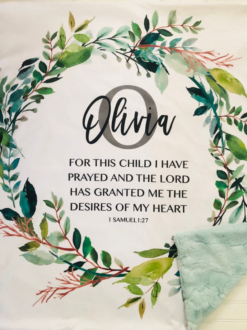 Personalized Scripture Baby Blanket Prayer Baby Blanket Baby Etsy