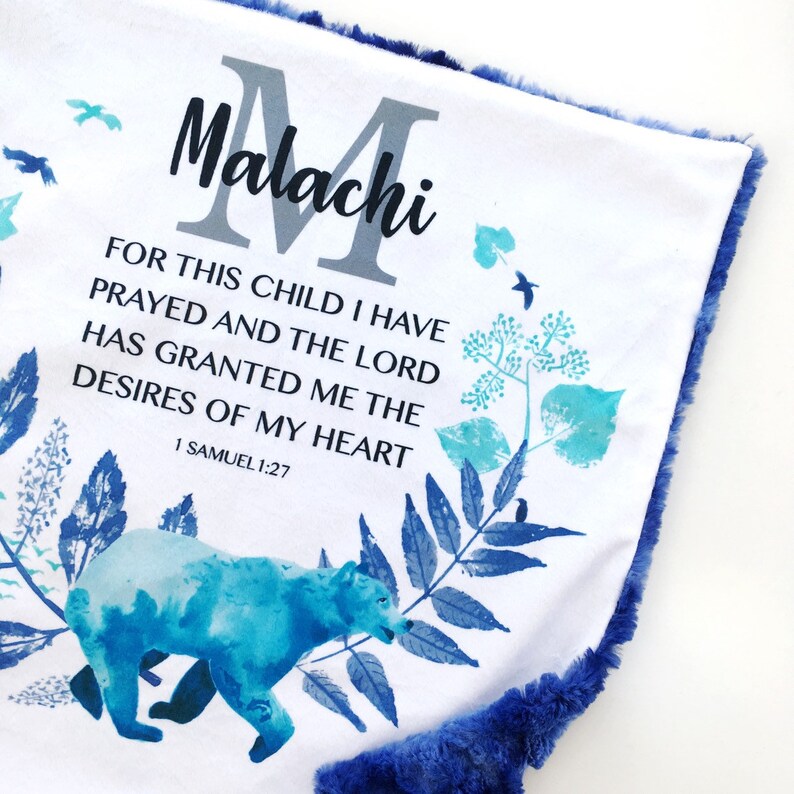 Personalized Scripture Baby Blanket Prayer Baby Blanket Baby Etsy
