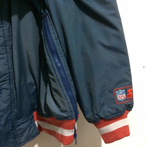 Rare!! Vintage STARTER BEARS NFL Bomber Jacket Ho… - image 7