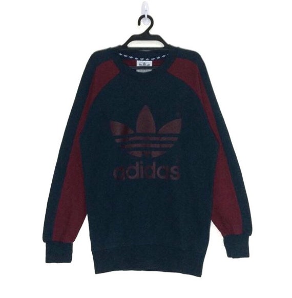 Rare Vintage Adidas Trefoil 90's Sweatshirt Vtg Adidas | Etsy