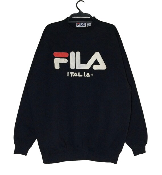 Rare!!! Vintage FILA Spell out Big Logo Sweatshirt Pu… - Gem