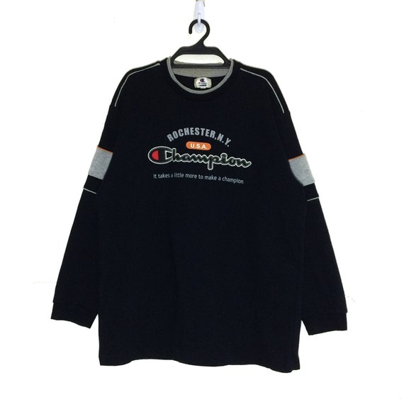 Rare!!! Vintage Champion Spellout Embroidery sweat