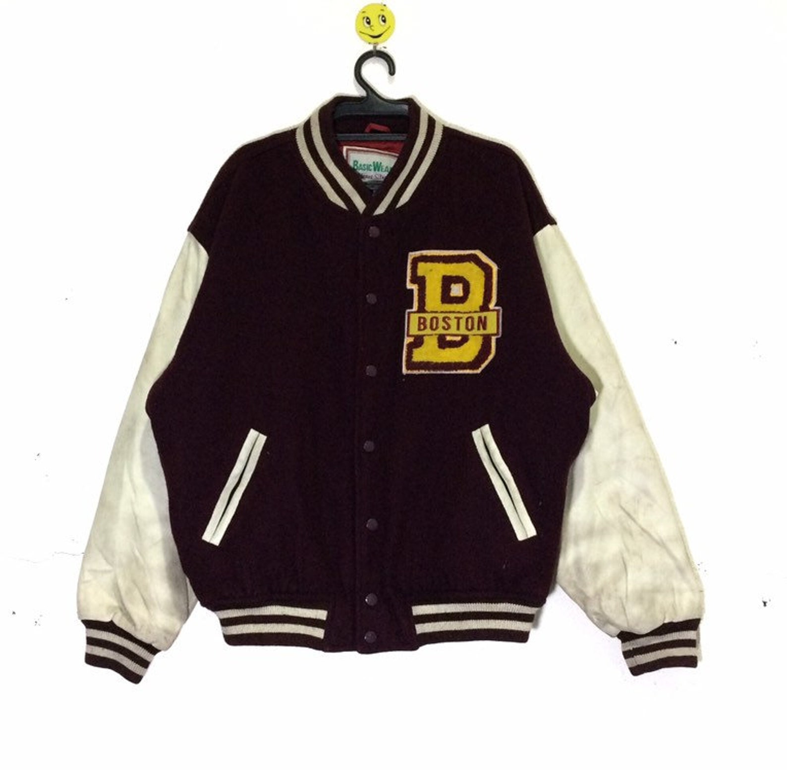 Rare Vintage BOSTON Varsity Jacket Vtg Jeff Hamilton Wool X - Etsy