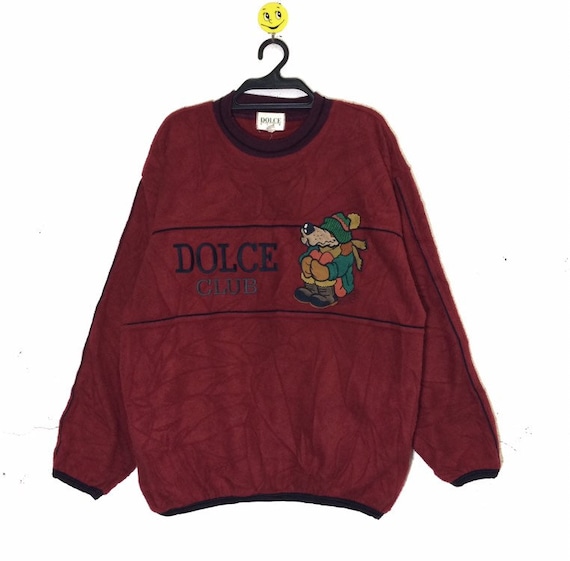 Rare!!! Vintage Fleece DOLCE Club Embroidery Big L