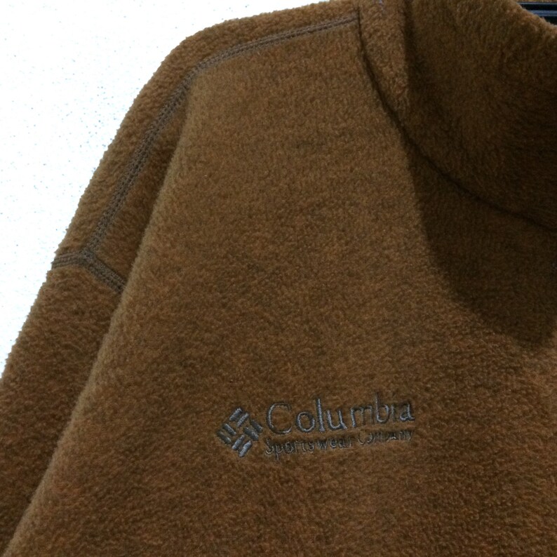 Rare!! Vintage 90/'s COLUMBIA FLEECE Jacket Pullover Vtg Columbia Sportswear Company Outdoor Zipper Jacket Sweater Made in Usa