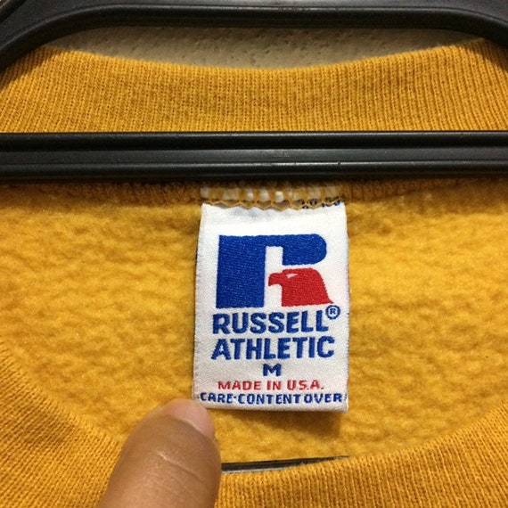 Rare!!! Vintage 80's RUSSELL spellout Big Logo Sw… - image 3
