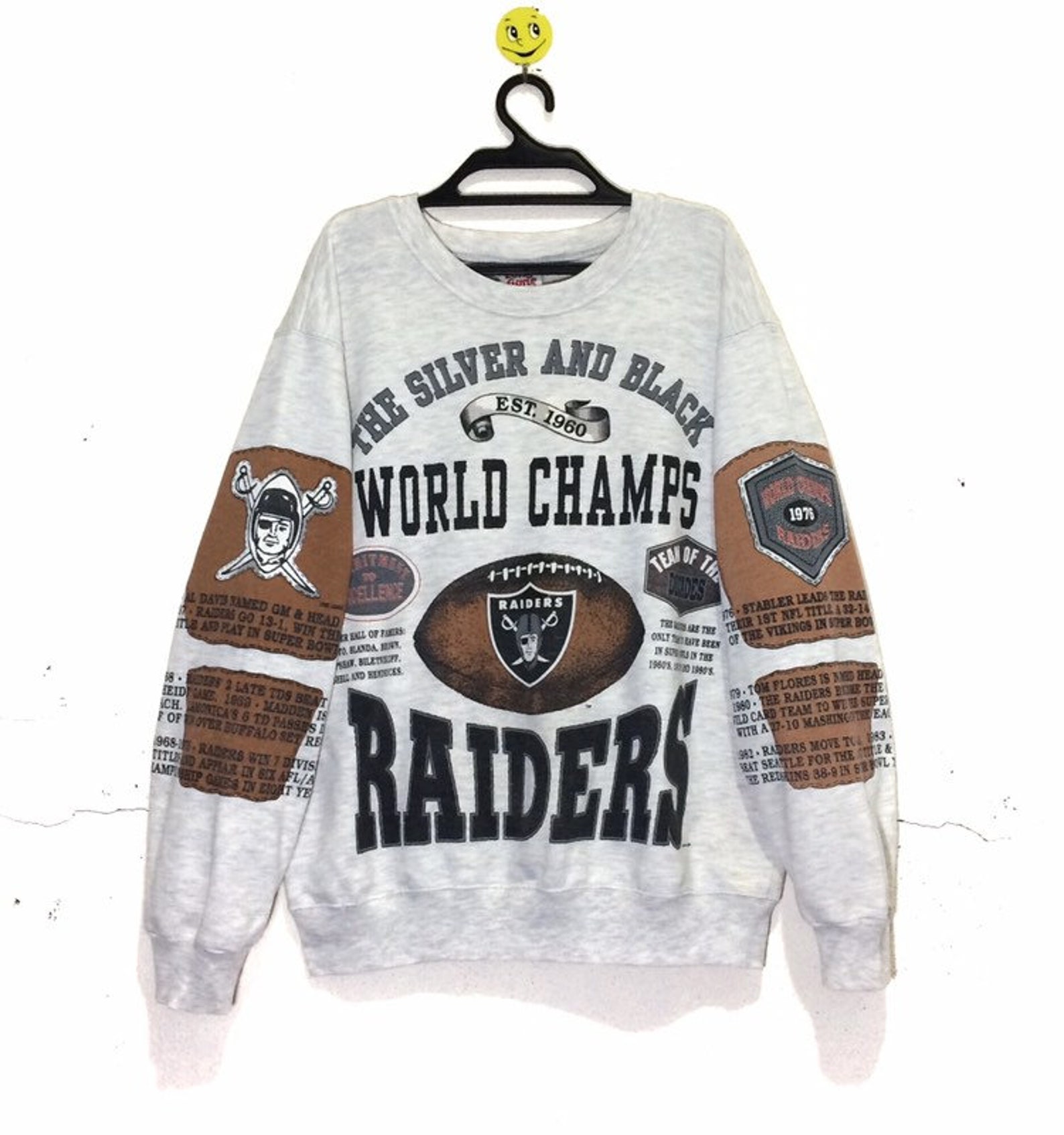 Rare Vintage RAIDERS Sweatshirt Over Print Vtg All Players - Etsy UK
