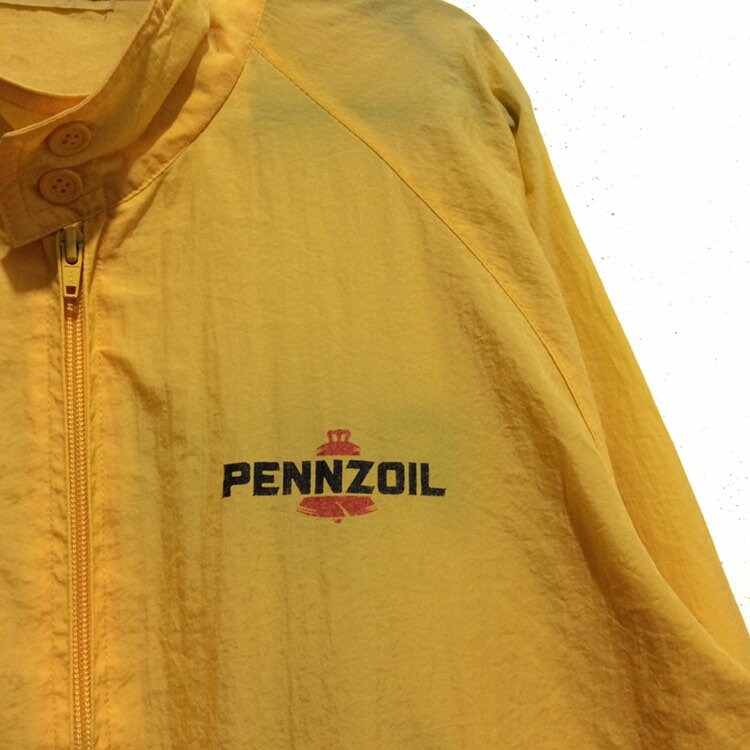 Rare Vintage PENNZOIL Racing Team Windbreaker Light Nylon