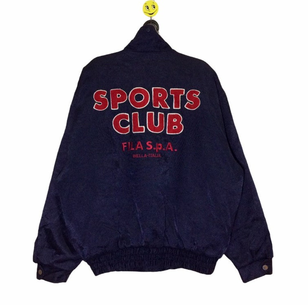 Rare Vintage FILA SPORTS CLUB Winter Bomber Jacket Vtg Fila S.p.a. Biella Italia Embroidery Puffer Flecce Wool Sweater Zipper Button Etsy Australia