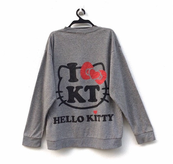 Rare!!! Hello Kitty Over Print Sweatshirt Pullover