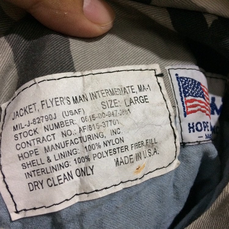 Rare Vintage 60's 70's HOPE MFG.. Inc. MA-1 Camouflage Army Rare Vintage 60's 70's HOPE MFG.. Inc. MA-1 Camouflage Army