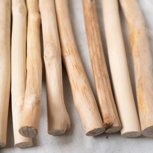 Rowan stick with no bark, Dried for 2 years, natural wood craft supply for wand making, 1 inch diameter stick, 37.5 cm / 14.5 inches length