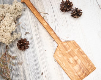 Oak tree spatula Best for non stick pan, Teflon and cast iron, handmade artisan cook ware from northern Europe oak 32 cm / 11.8 inch