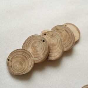 Apple wood slices, sanded wood slices, 1.2 inch slices, set of 1 or 5, 1pc or 5pcs patterned wood slices, wooden rustic wedding supply N8
