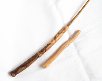 Barberry wand, Swirl Barberry wand, Energized wood wand, Carved natural Barberry two-part sword wand, pagan ritual wand 2019 APR 2