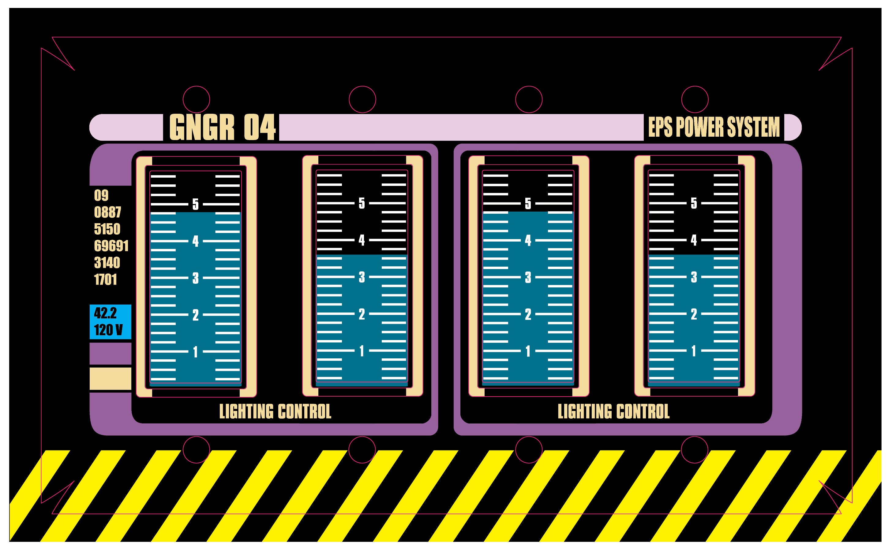 LCARS Inspired 4 Gang Rocker Switch Cover Vinyl Sticker Etsy