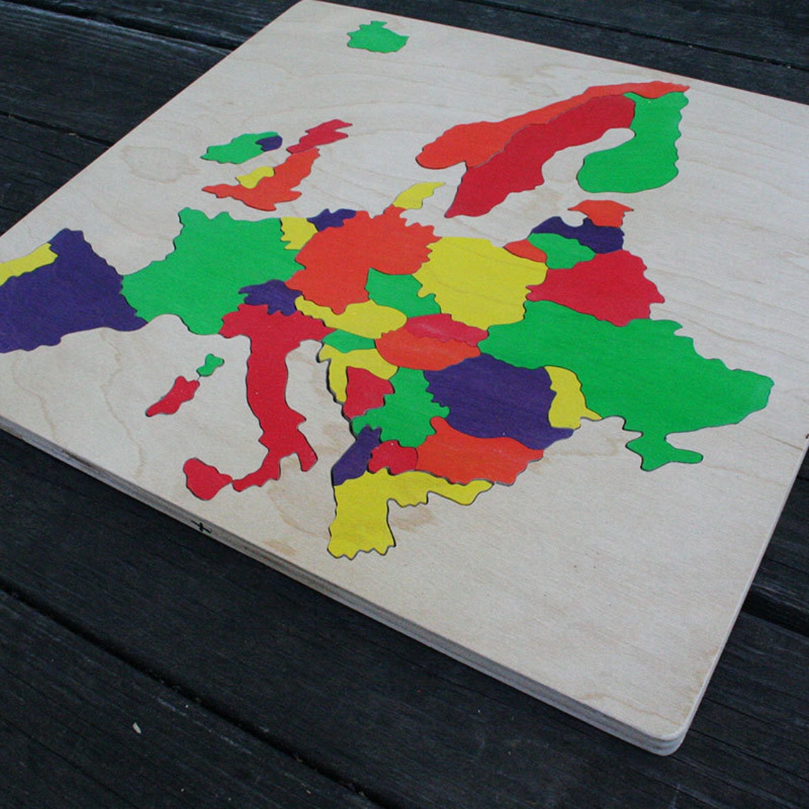 Europe Wooden Map Puzzle, Handmade, Wooden Name Jigsaw Puzzles Etsy