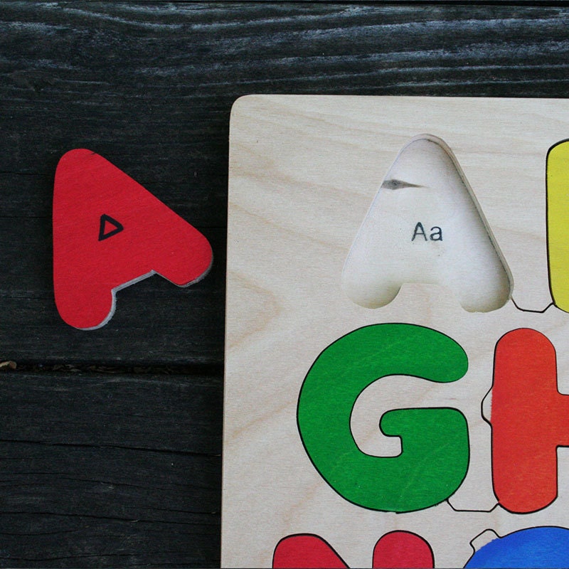 Alphabet Wooden Puzzle, ABC Wooden Puzzle, Handmade, Wooden Jigsaw Puzzles - Etsy