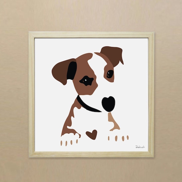 Affiche 30x30 Jack Russel les chiens & animaux de didouch