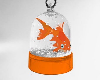 Keychain snowball goldfish of didouch
