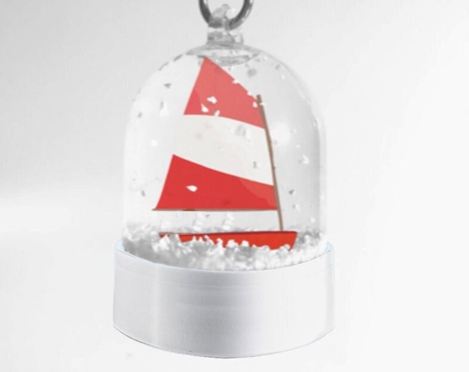 didouch optimistic double-sided snow globe keychain