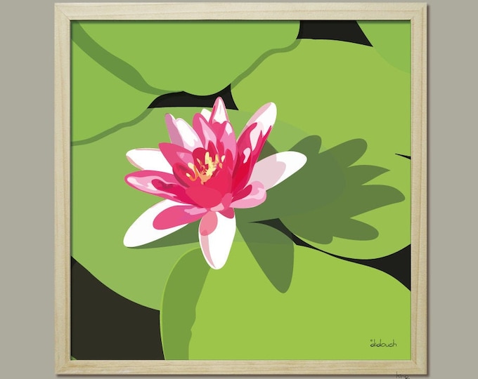 AFFICHE 30x30 cm didouch water lily