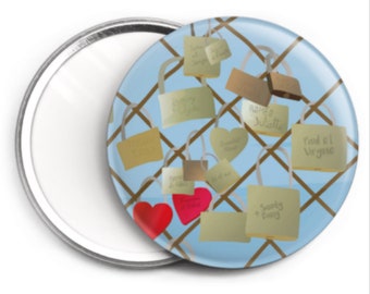 Mirror, "padlock of the Pont des Arts" by Didouch in Paris