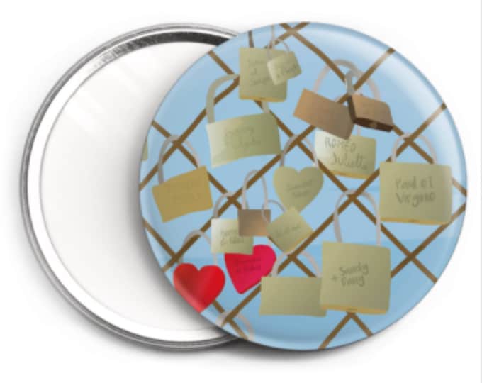 Mirror, "padlock of the Pont des Arts" by Didouch in Paris